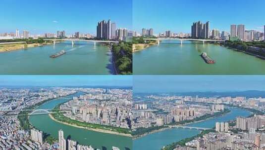 南宁市区城市风光航拍视频素材高清在线视频素材下载
