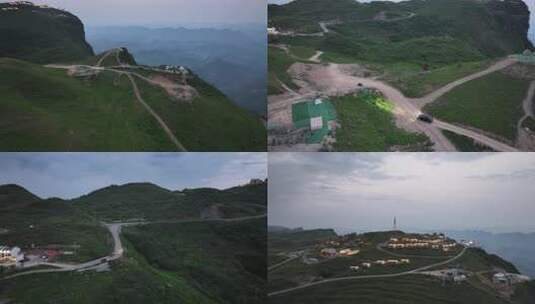 八面山山顶星空营地高清在线视频素材下载