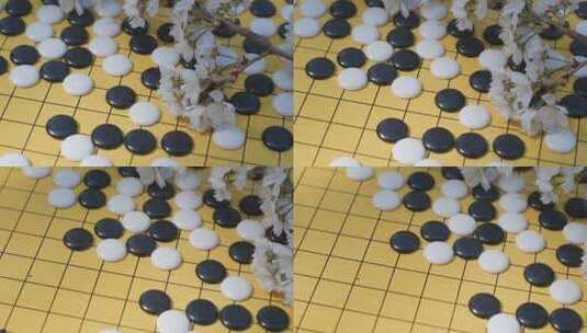 喝茶下围棋看书高清在线视频素材下载