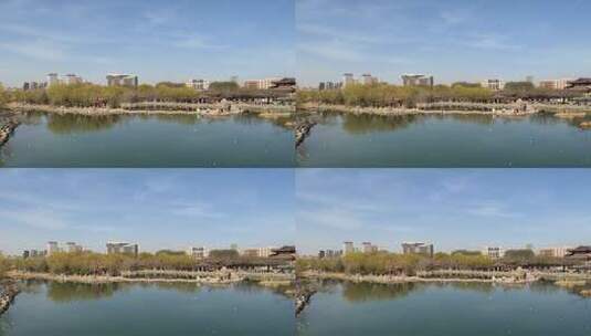 银川北塔湖实景拍摄高清在线视频素材下载
