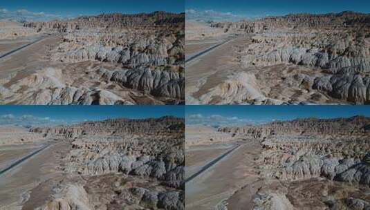 西藏旅游风光千万年前海底奇观札达土林高清在线视频素材下载