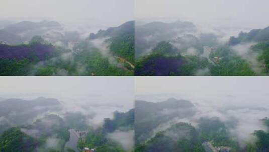 云雾云海山林自然风光高清在线视频素材下载