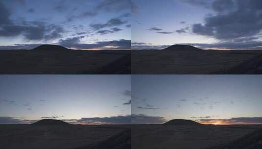 内蒙古乌兰哈达火山5号火山中炼丹炉日出高清在线视频素材下载