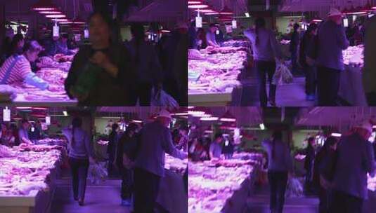 芜湖农贸菜市场环境高清在线视频素材下载