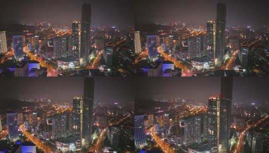 城市夜景 城市夜景航拍高清在线视频素材下载