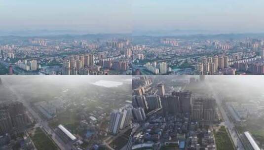 4K航拍广西钦州城市风光高清在线视频素材下载