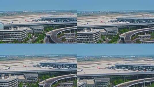 青岛胶东国际机场胶东机场航拍高清在线视频素材下载