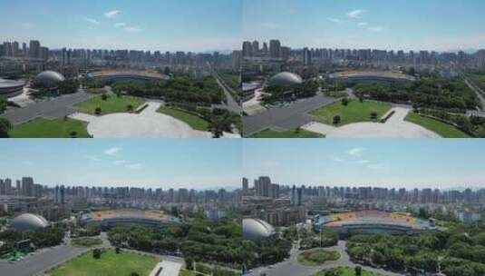 江西宜春市体育广场航拍高清在线视频素材下载