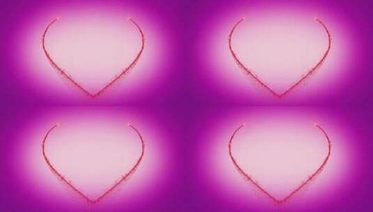 情人节 七夕 绘制红色爱心动画 紫色粉色高清在线视频素材下载