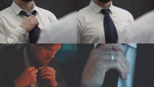 【合集】商务着装打领带高清在线视频素材下载