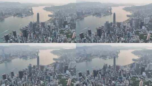 香港城市CBD航拍4K高清在线视频素材下载