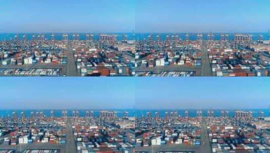 广州南沙新港码头4高清在线视频素材下载