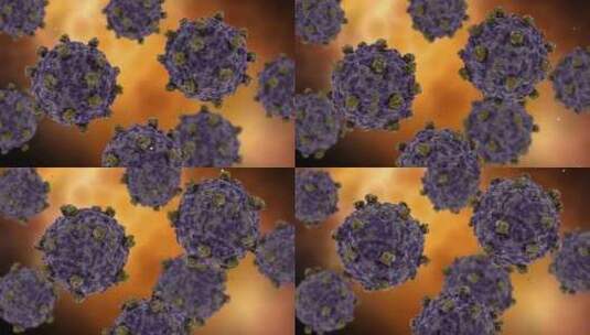癌细胞的病毒活动高清在线视频素材下载
