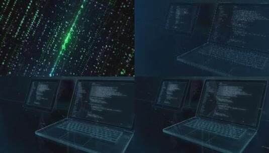 黑客入侵 电脑病毒 网络数据 网络攻击高清在线视频素材下载