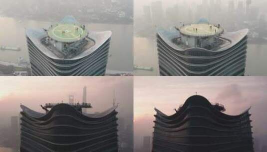 上海 北外滩 城市风光航拍高清在线视频素材下载