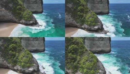 航拍印度尼西亚巴厘岛热带岛屿自然海景风光高清在线视频素材下载