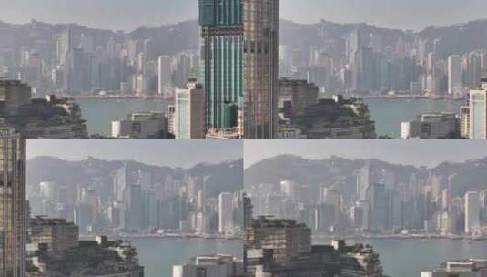 香港中银大厦航拍高清在线视频素材下载