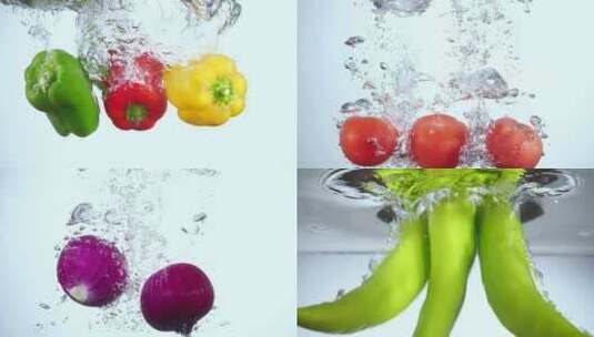 蔬菜入水高清在线视频素材下载