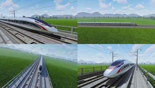 高铁 动车 复兴号 中国速度高清在线视频素材下载