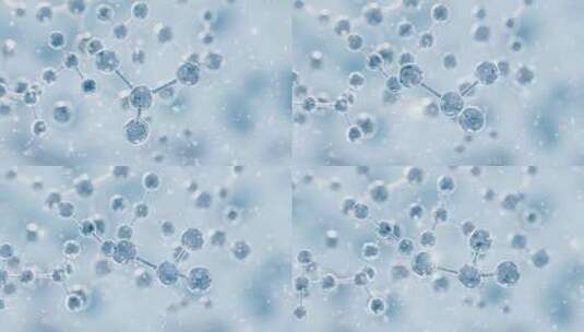 3d绘制抽象水分子特写高清在线视频素材下载