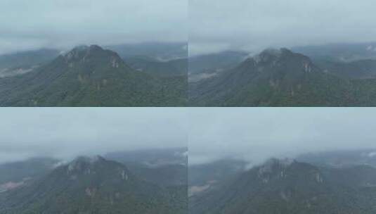 雨后森林航拍原始森林山峰云雾缭绕高清在线视频素材下载