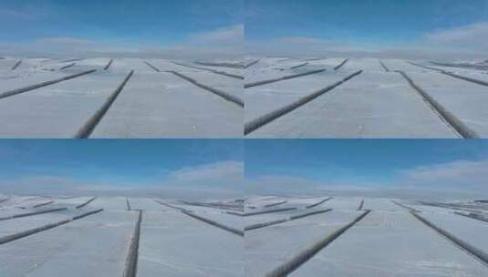 白雪覆盖的农田高清在线视频素材下载