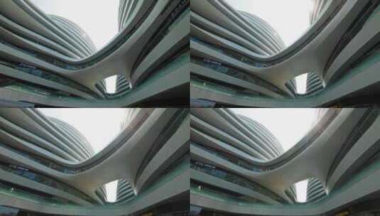 北京银河SOHO极简建筑高清在线视频素材下载