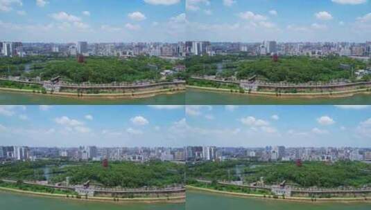 中国株洲湘江绿地生态风光高清在线视频素材下载