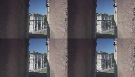 君士坦丁 提图斯拱门高清在线视频素材下载