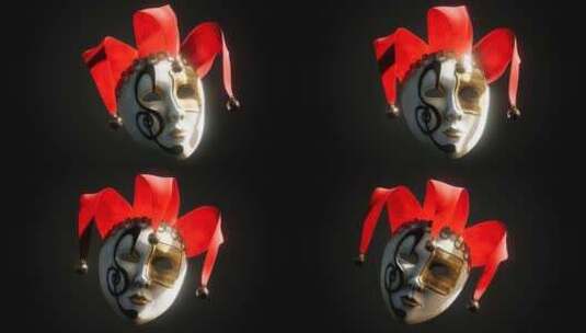 威尼斯狂欢节黄金面具高清在线视频素材下载