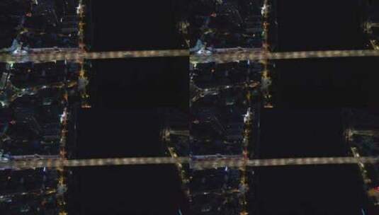 湖南衡阳城市夜景灯光航拍高清在线视频素材下载