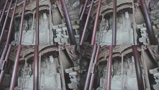 平遥双林寺古彩塑像1高清在线视频素材下载