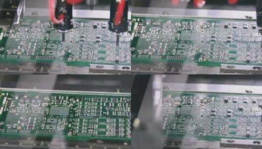 SMT机器将芯片零件压印到位高清在线视频素材下载