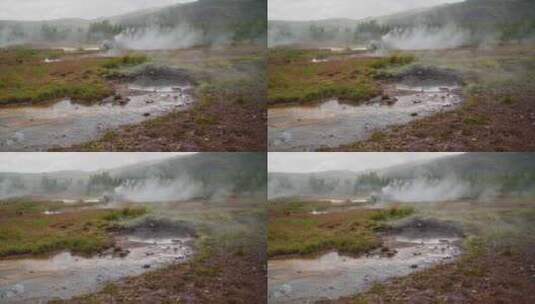 火山，蒸汽，间歇泉，冰岛高清在线视频素材下载