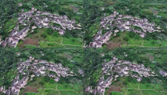 中国贵州兴义雨补鲁天坑航拍高清在线视频素材下载