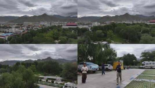 拉萨航拍空镜高清在线视频素材下载