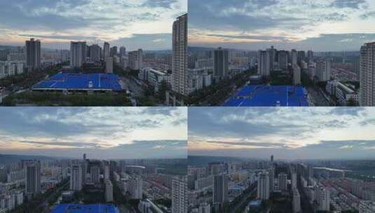 陕西城市建设城市发展航拍高清在线视频素材下载