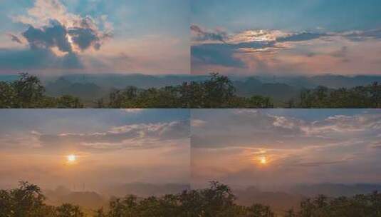 夕阳 晚霞 天空 治愈系 黄昏 唯美高清在线视频素材下载