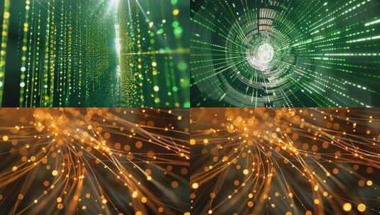 科技片头动画背景 发光粒子穿梭隧道光纤高清在线视频素材下载