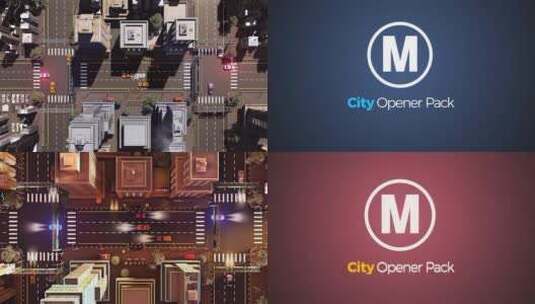 c4d城市交通街道logo片头展示AE模板高清AE视频素材下载