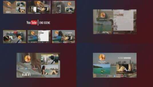 现代商务幻灯片屏幕结束动画AE模板高清AE视频素材下载