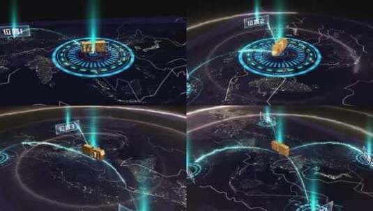 科技区位地图定位ae模板高清AE视频素材下载