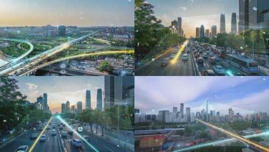 北京延时科技粒子光线高清AE视频素材下载