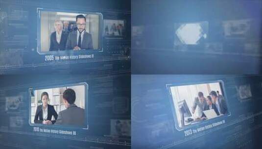 科技感公司企业时间轴发展历程宣传包装片头高清AE视频素材下载