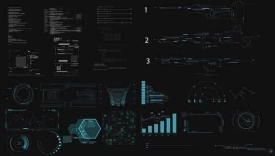 科技感小元素高清AE视频素材下载