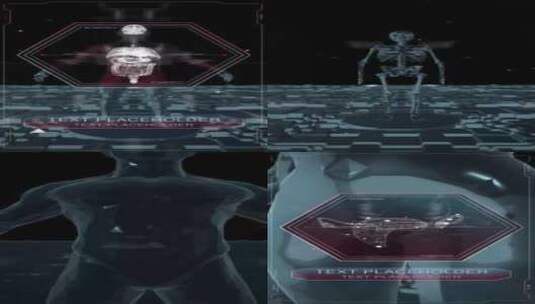 解剖场景X射线医疗主题人体HUD标题高清AE视频素材下载