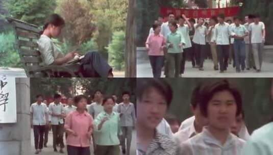 改革开放1977年恢复高考学补习班考场高清在线视频素材下载