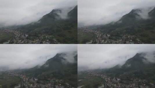贵州 仁化 民宿  风景 烟雾缭绕 雾气高清在线视频素材下载
