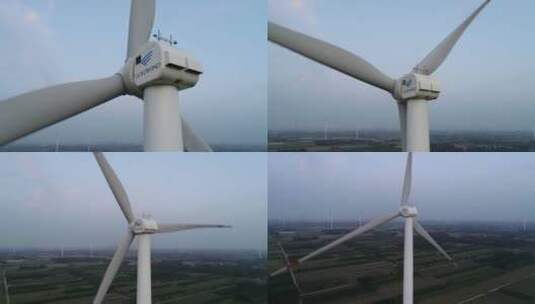 航拍 风力发电高清在线视频素材下载