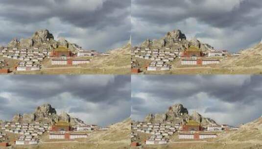 西藏丁青孜珠寺高清纪录片广告航拍素材高清在线视频素材下载
